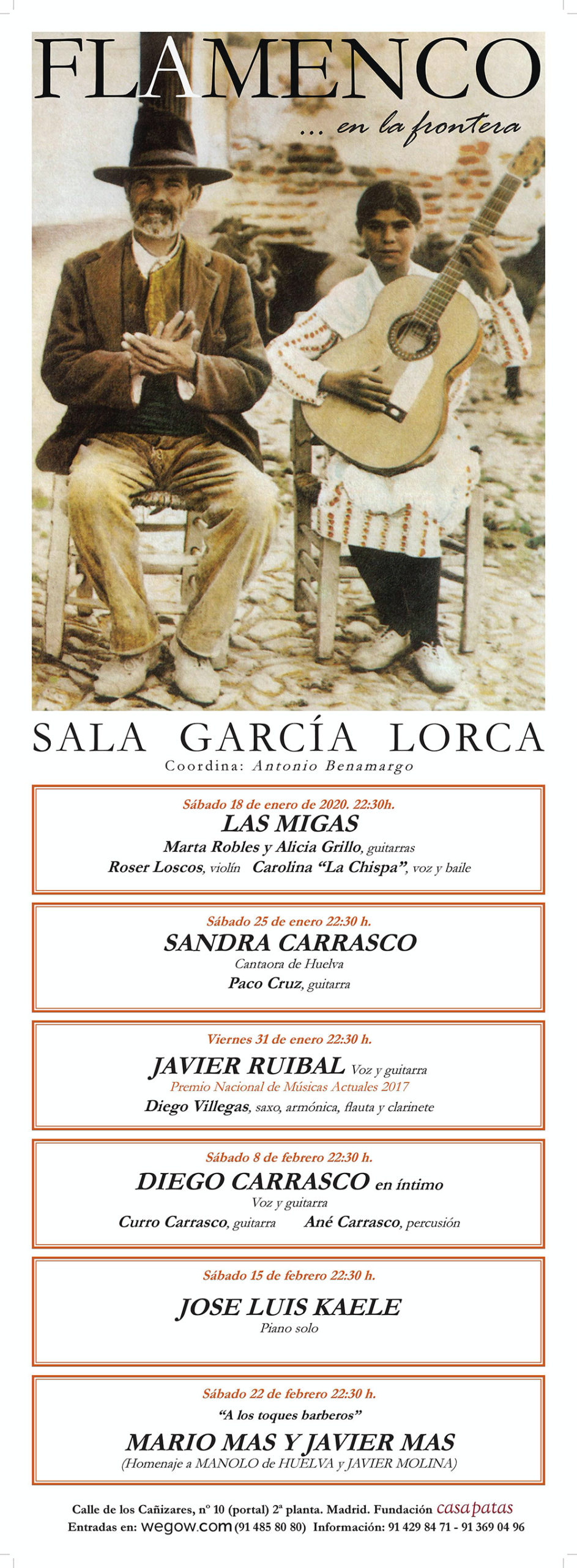 Sala García Lorca Flamenco en la Frontera 2020
