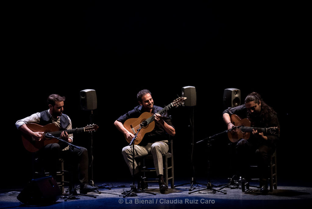 Dani de Morón, Diego del Morao, Niño Seve - La Bienal - foto: Claudia Ruiz Caro