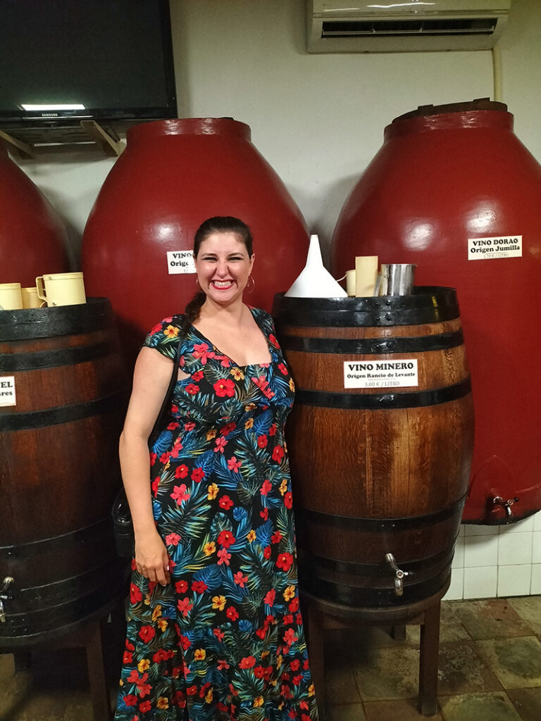 Rosa Escudero en Bodegas Lloret