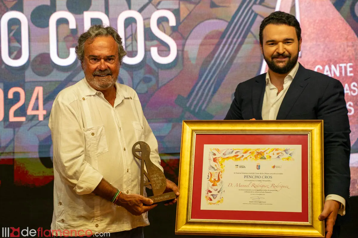 Manuel Curao, premiado con el ‘Pencho Cros’, destaca la relevancia del Cante de las Minas en el panorama flamenco